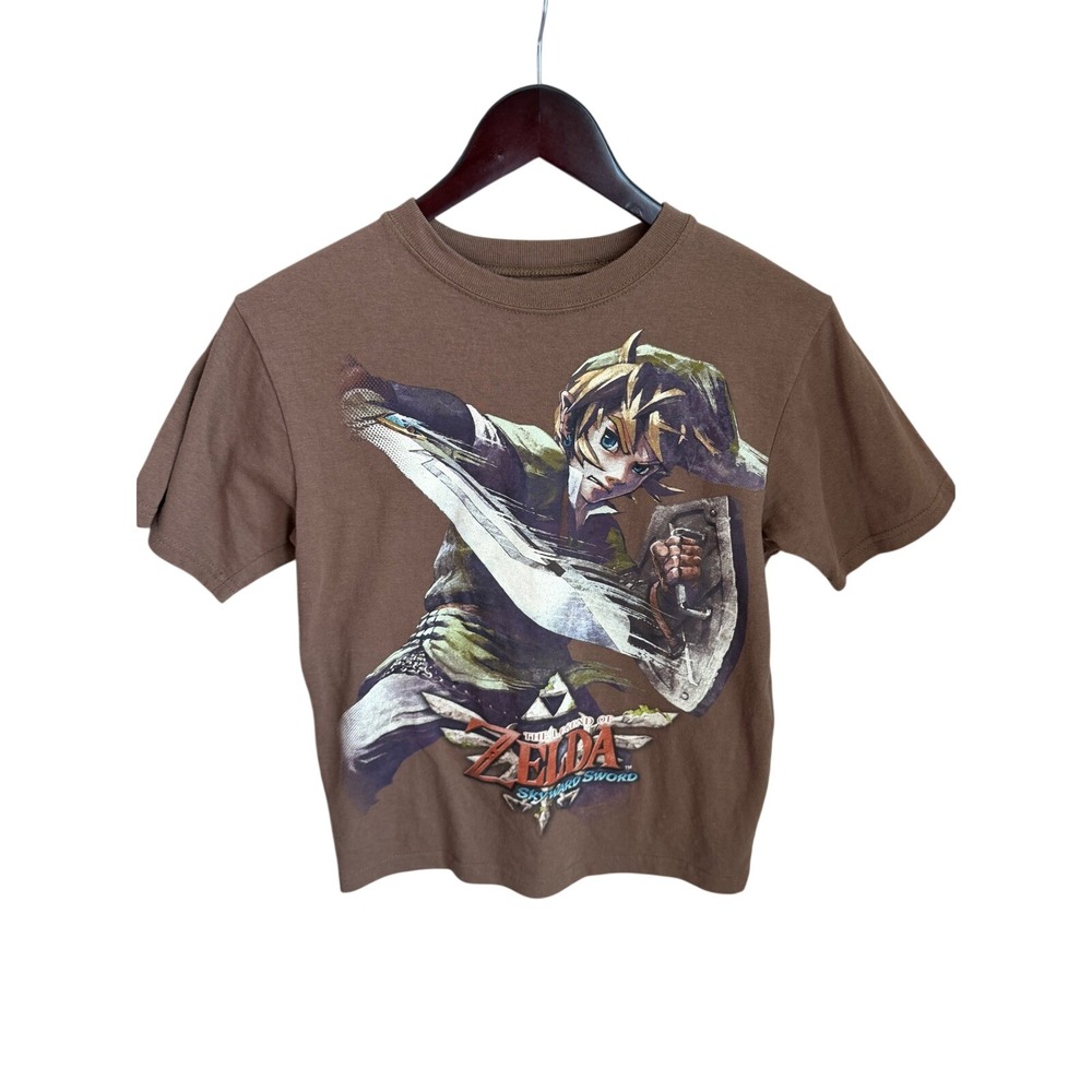 Nintendo Legend of Zelda Skyward Sword Graphic Retro Gamer Unisex Kids XL Brown